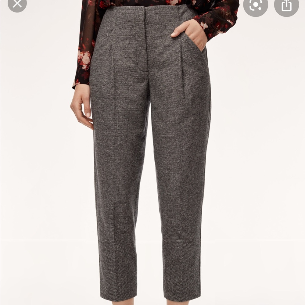 Aritzia Wilfred Chambrey Pant- Gray- Size 4